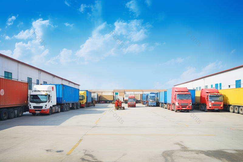快递物流集散中心货车,高清,摄影图,摄影图片,图片大全,摄影图免费下载